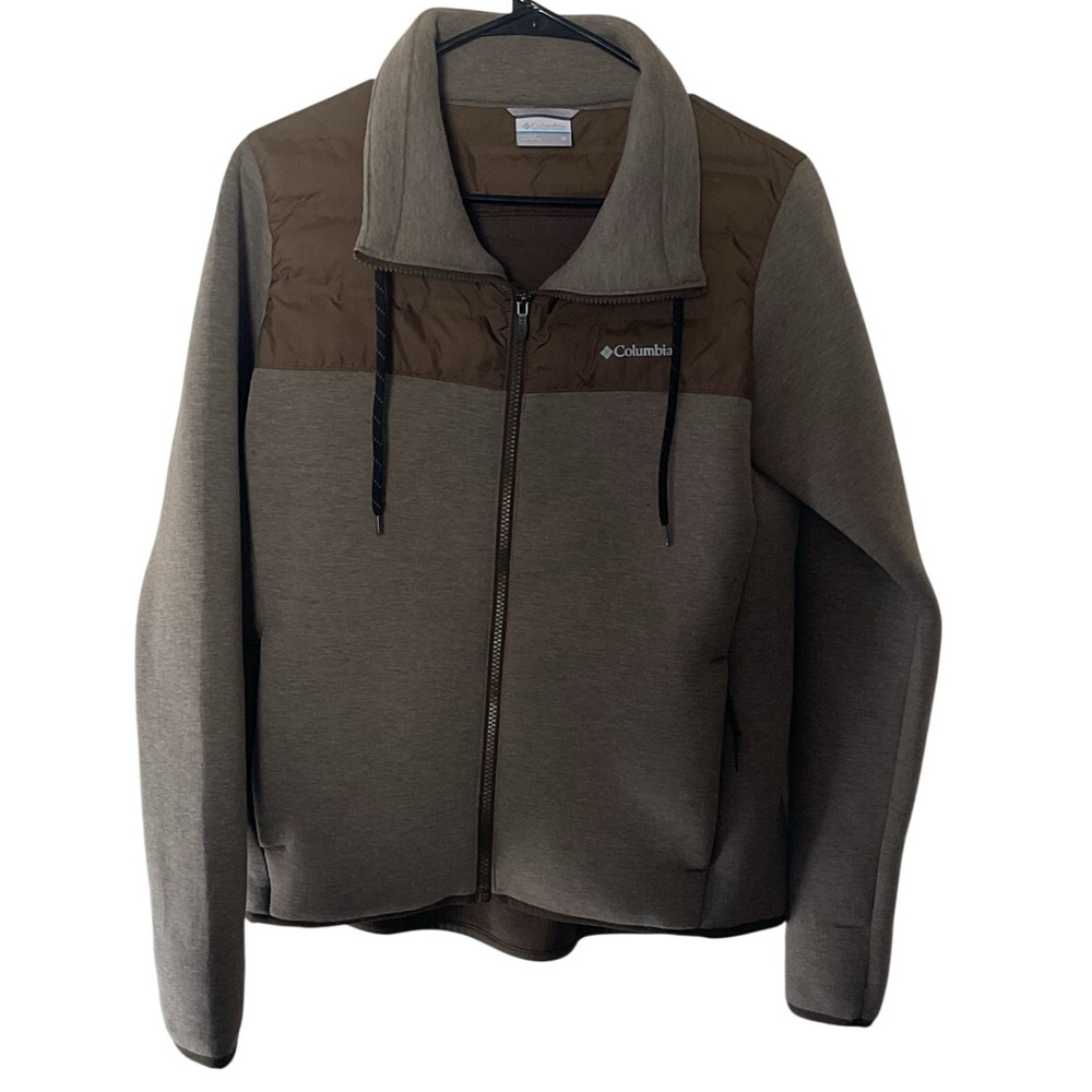 Columbia Omni-Wick Full Zip Jacket Brown Performance Outdoor Size M